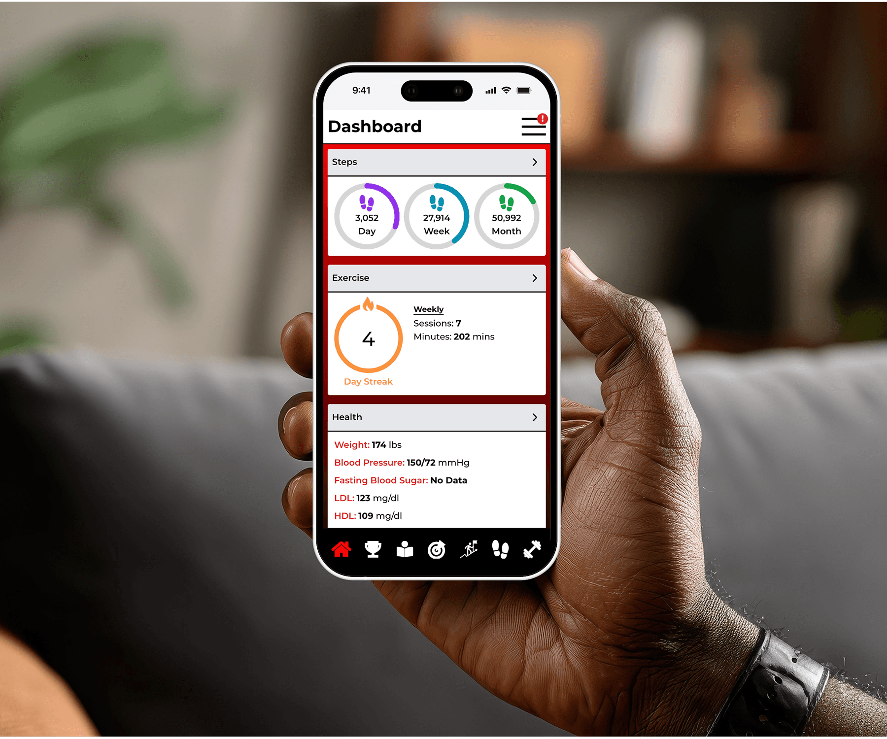FitBrothers mobile dashboard displayed on a phone